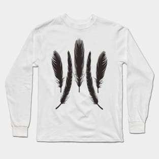 Cute bird feathers Long Sleeve T-Shirt
